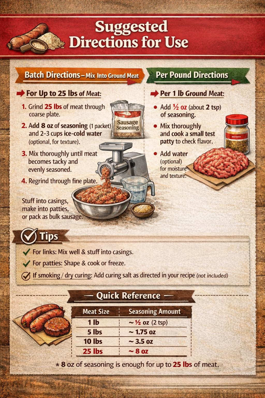 Deep Lake Trading Company seasoned sausage patties on skillet, demonstrates savory homemade breakfast results