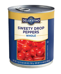 Del Destino front tin showcasing label and 28 oz size for pantry convenience