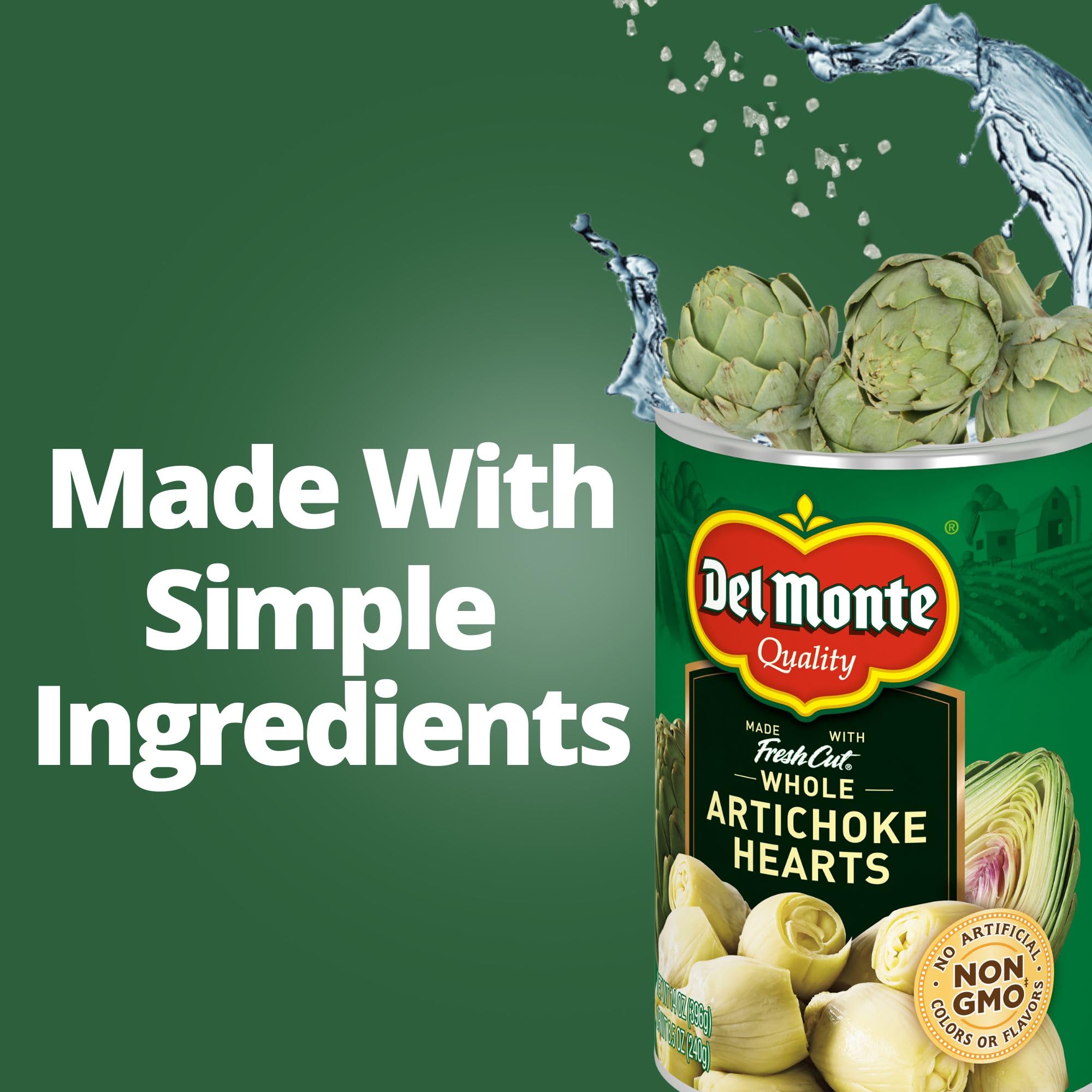 Del Monte product label and nutrition facts highlighting ingredient transparency
