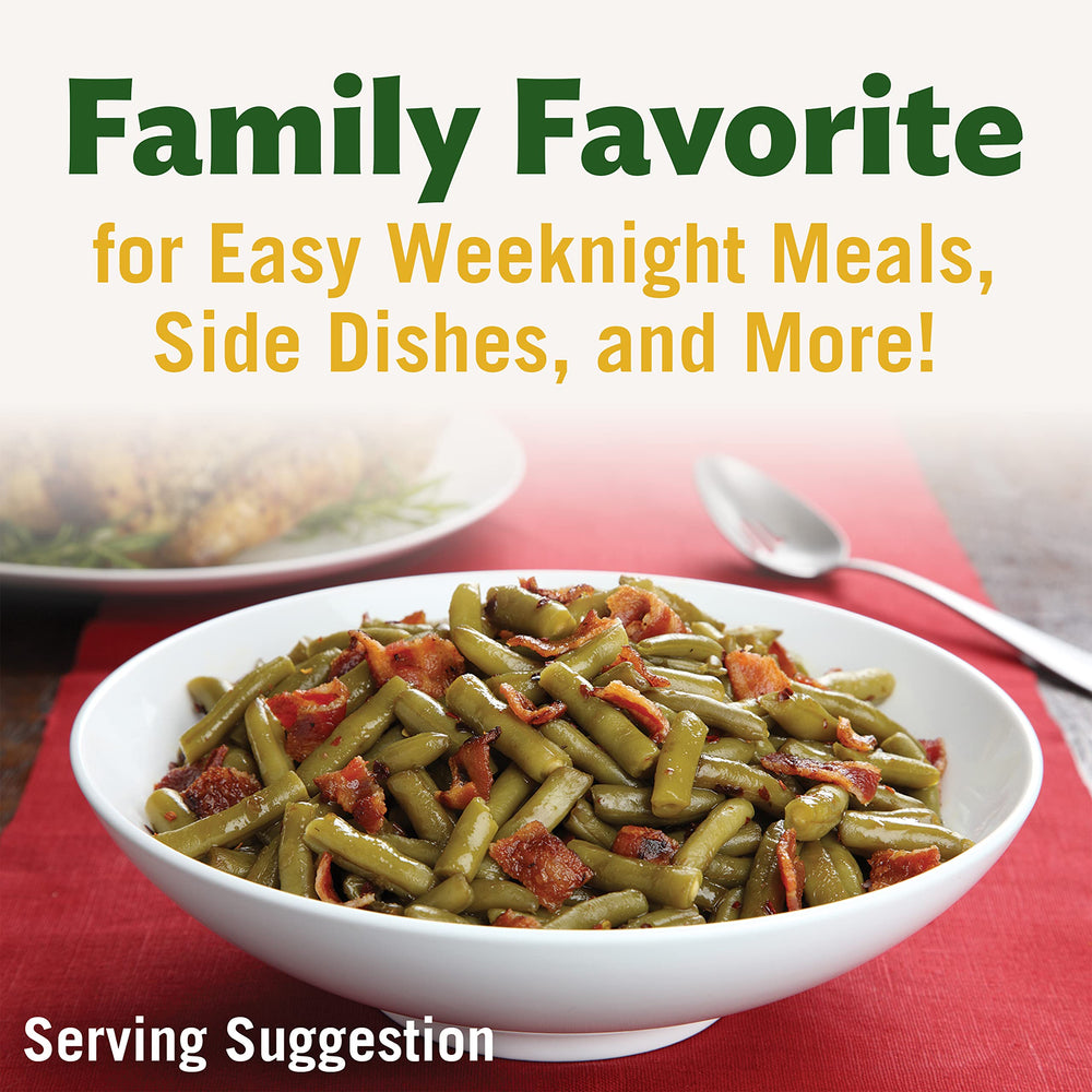 Del Monte green beans in casserole demonstrating holiday-ready use