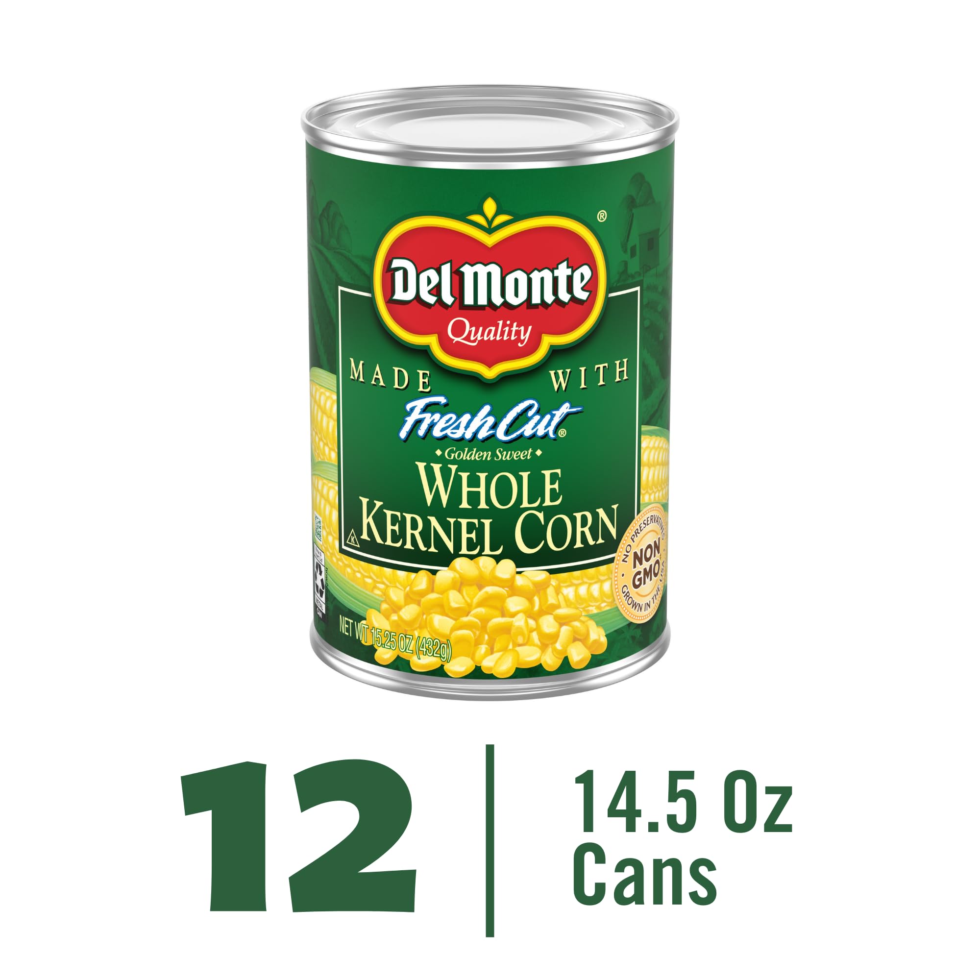 Del Monte close-up of golden kernels showing firm texture and sweet flavor benefit