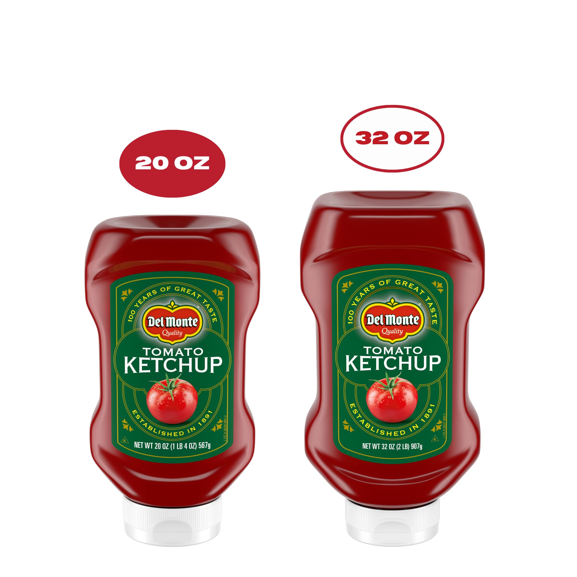 Del Monte ketchup close-up texture highlighting thick smooth pour