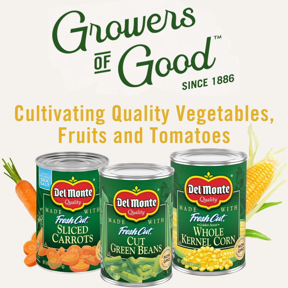 Del Monte opened pull-top can with corn ready to serve for quick meal prep
