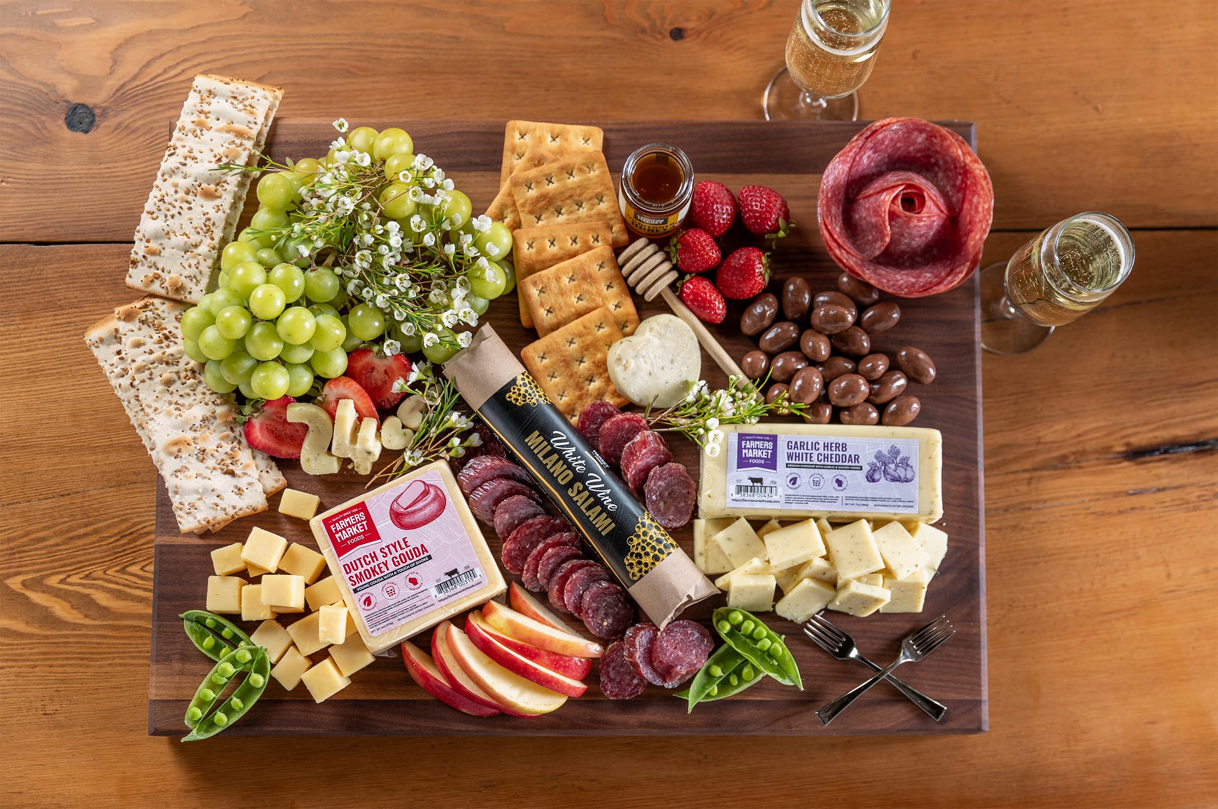 Deli Direct gift basket in a home setting ideal for entertaining