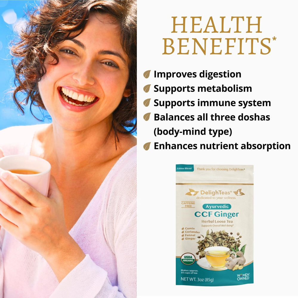 DelighTeas arranged organic ingredients highlighting clean sourcing and quality