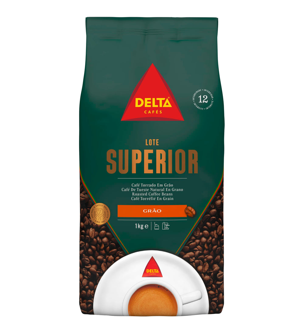 Delta Cafés front packaging showing 35.2oz bag and brand benefit of large supply