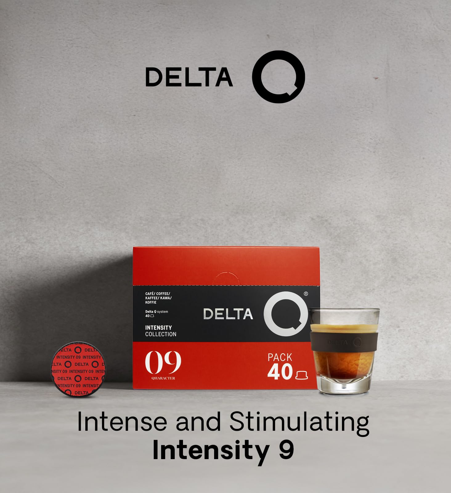 Delta Cafés capsule close-up showing pod detail and seal, ensures machine compatibility