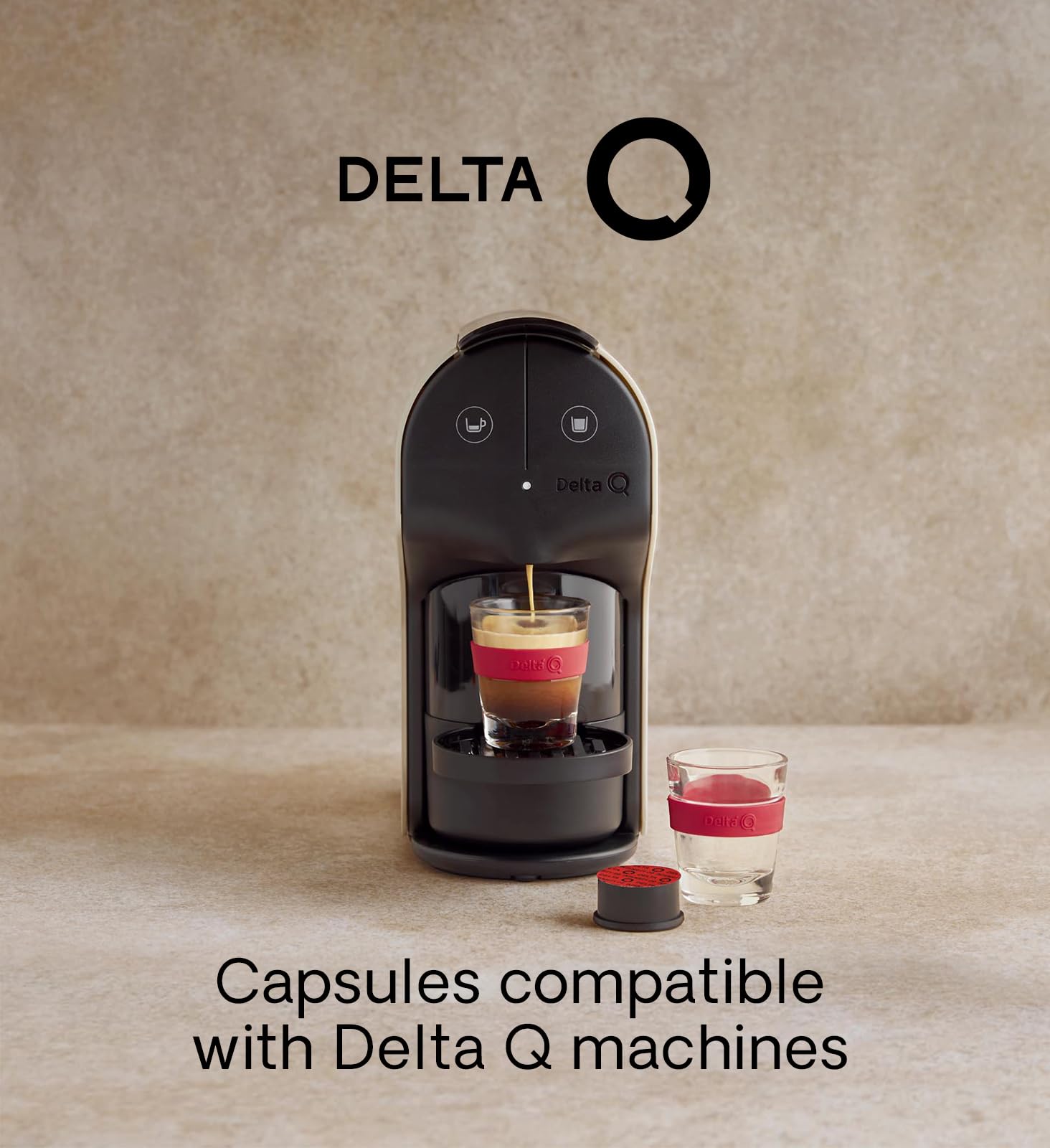 Delta Cafés coffee grind texture and color, communicates roast profile and aroma