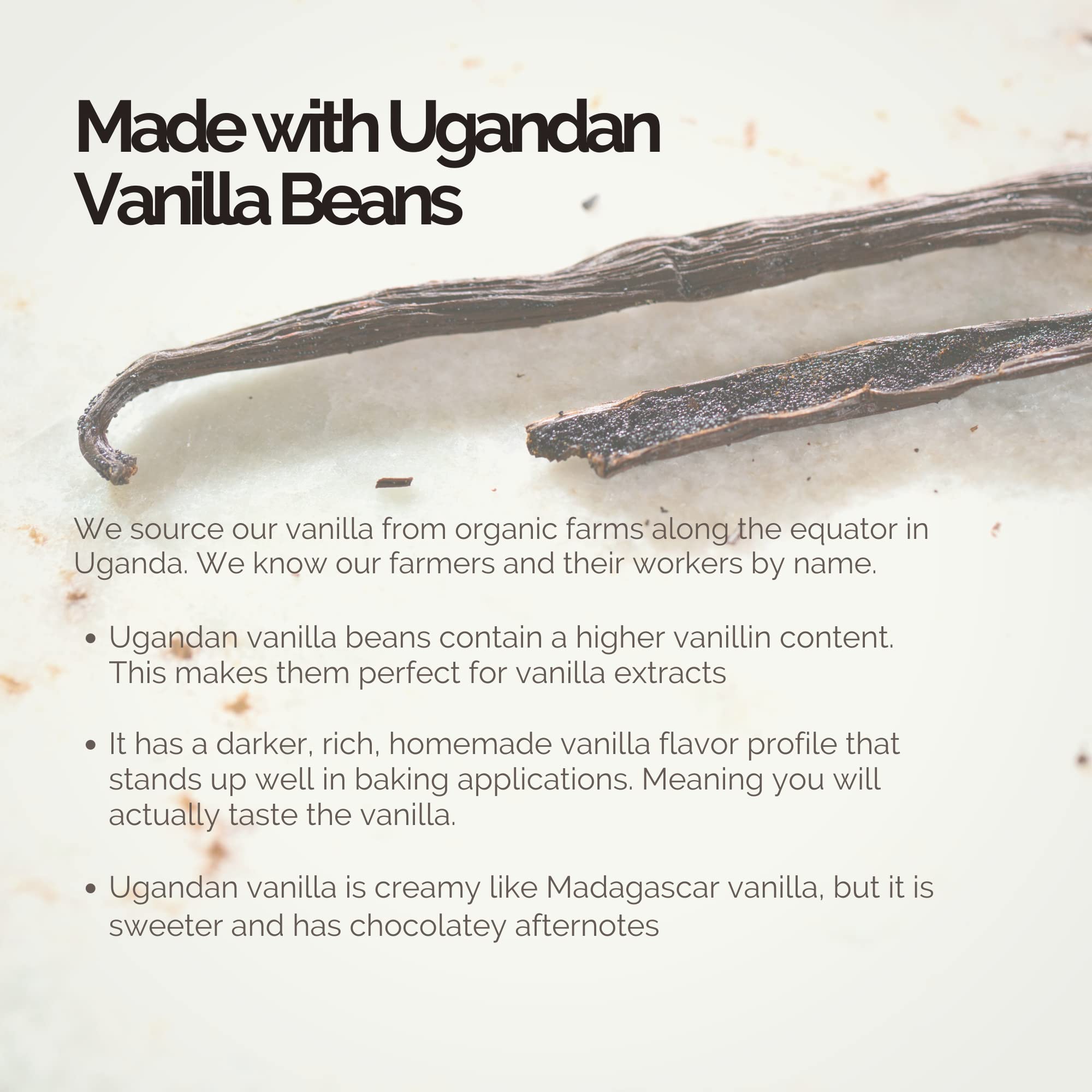 Deluxe Fine Foods vanilla paste used on cupcakes in a bakery setting showcasing consistent flavor result