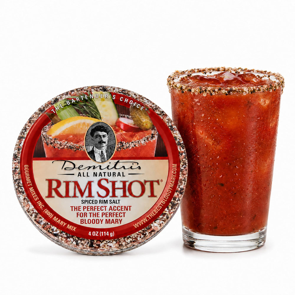 Demitri's tin front view showing branding and 4 oz size, highlighting convenience