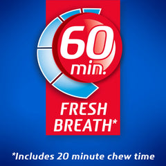 Macro view of Dentyne gum texture emphasizing comfortable chew