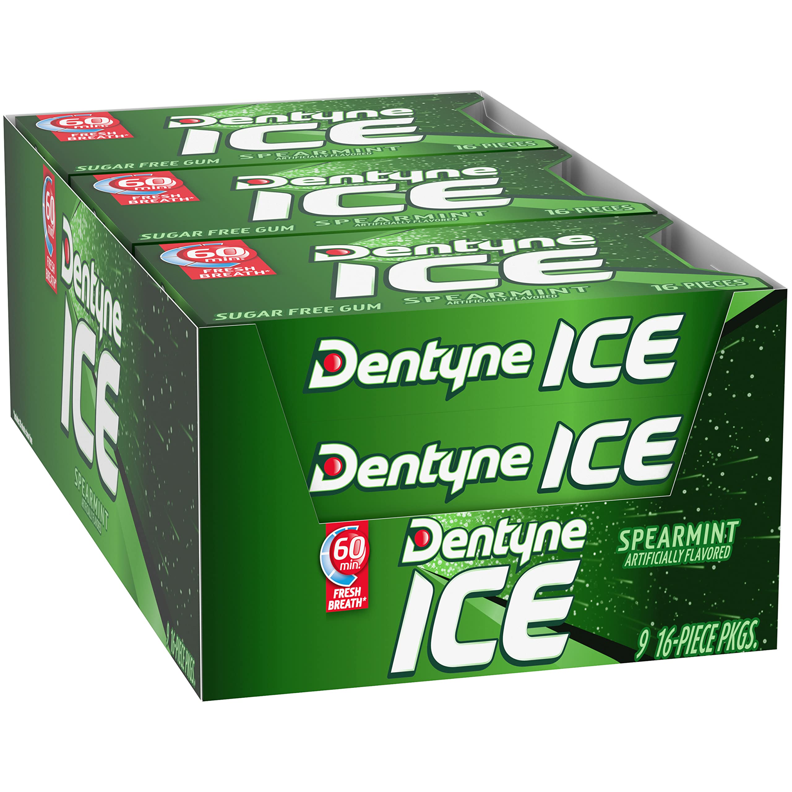 Dentyne pack stored in desk drawer for workplace breath refresh