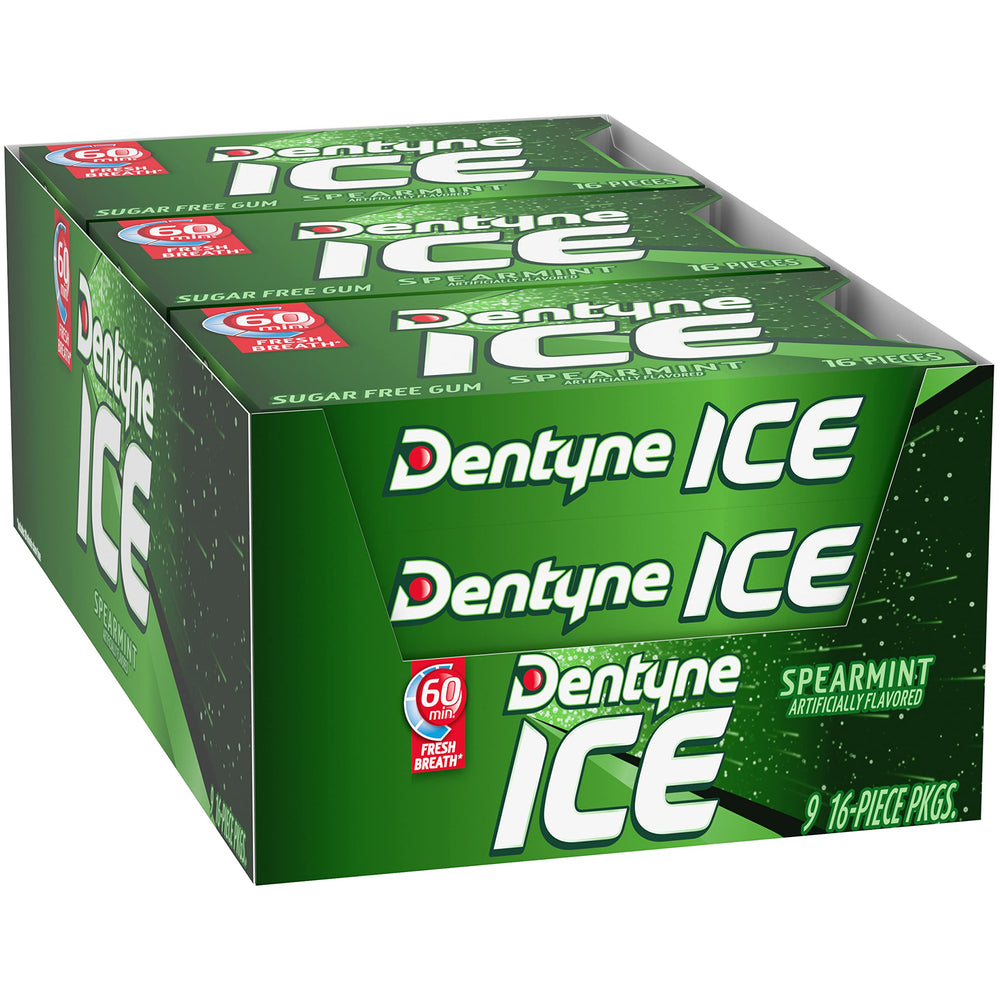 Dentyne pack stored in desk drawer for workplace breath refresh
