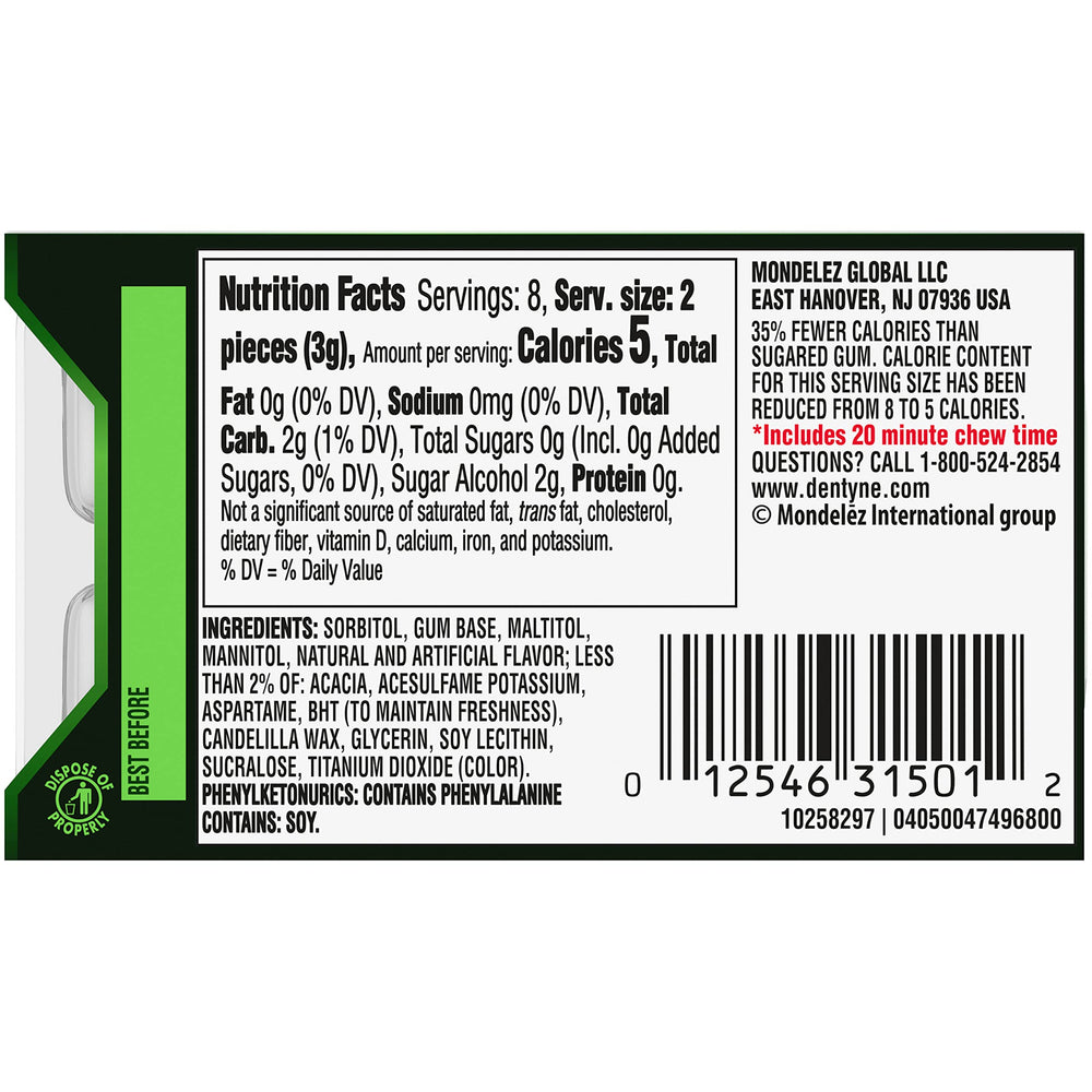 Dentyne pack inside a purse illustrating easy on-the-go freshness