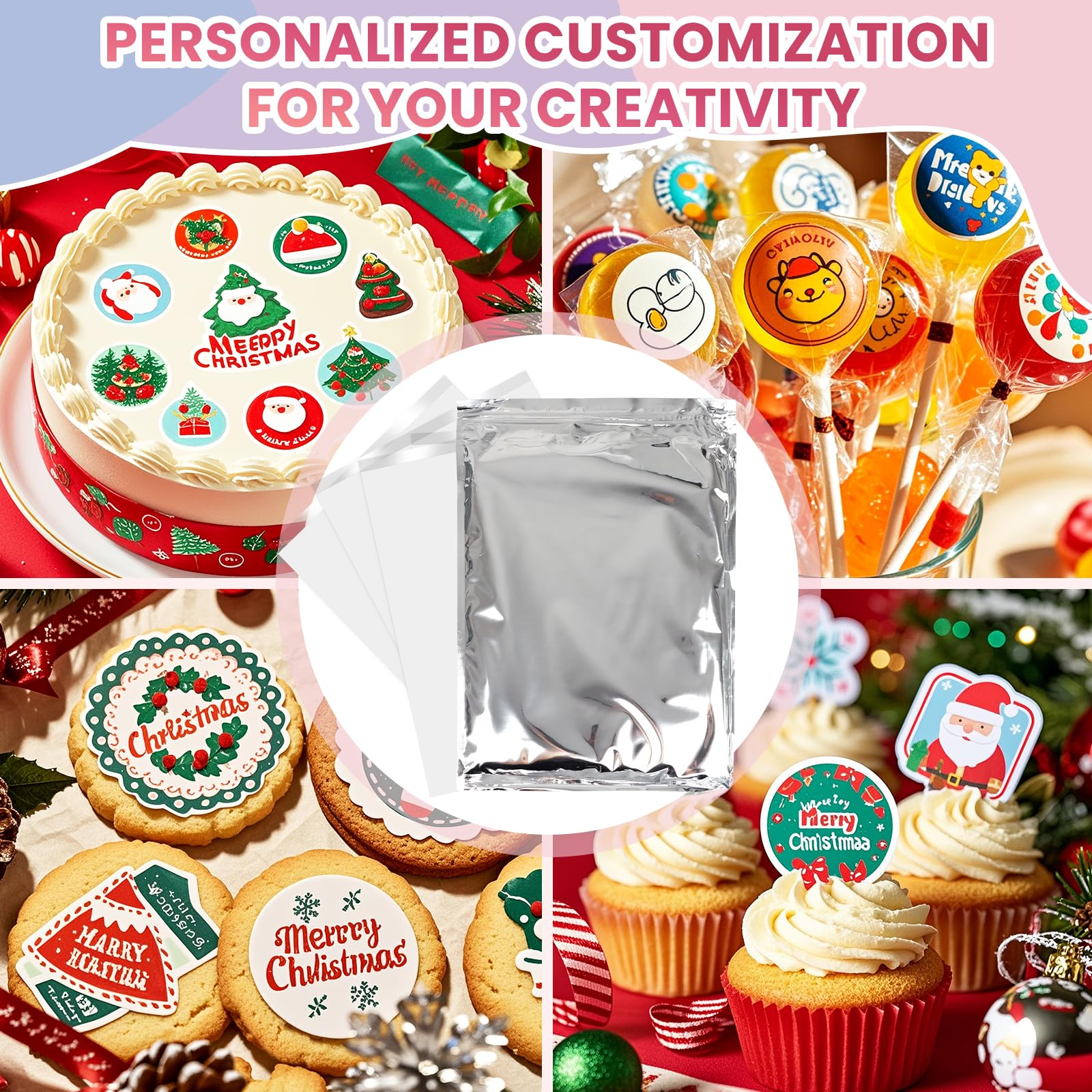 Derzio printed topper on party cake showing professional event-ready look
