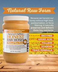 Desert Creek Honey spoon drizzling over toast to show spreading and natural sweetness benefit