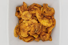 Despensa Colombiana ripe plantains and chips together, illustrating natural ingredient origin