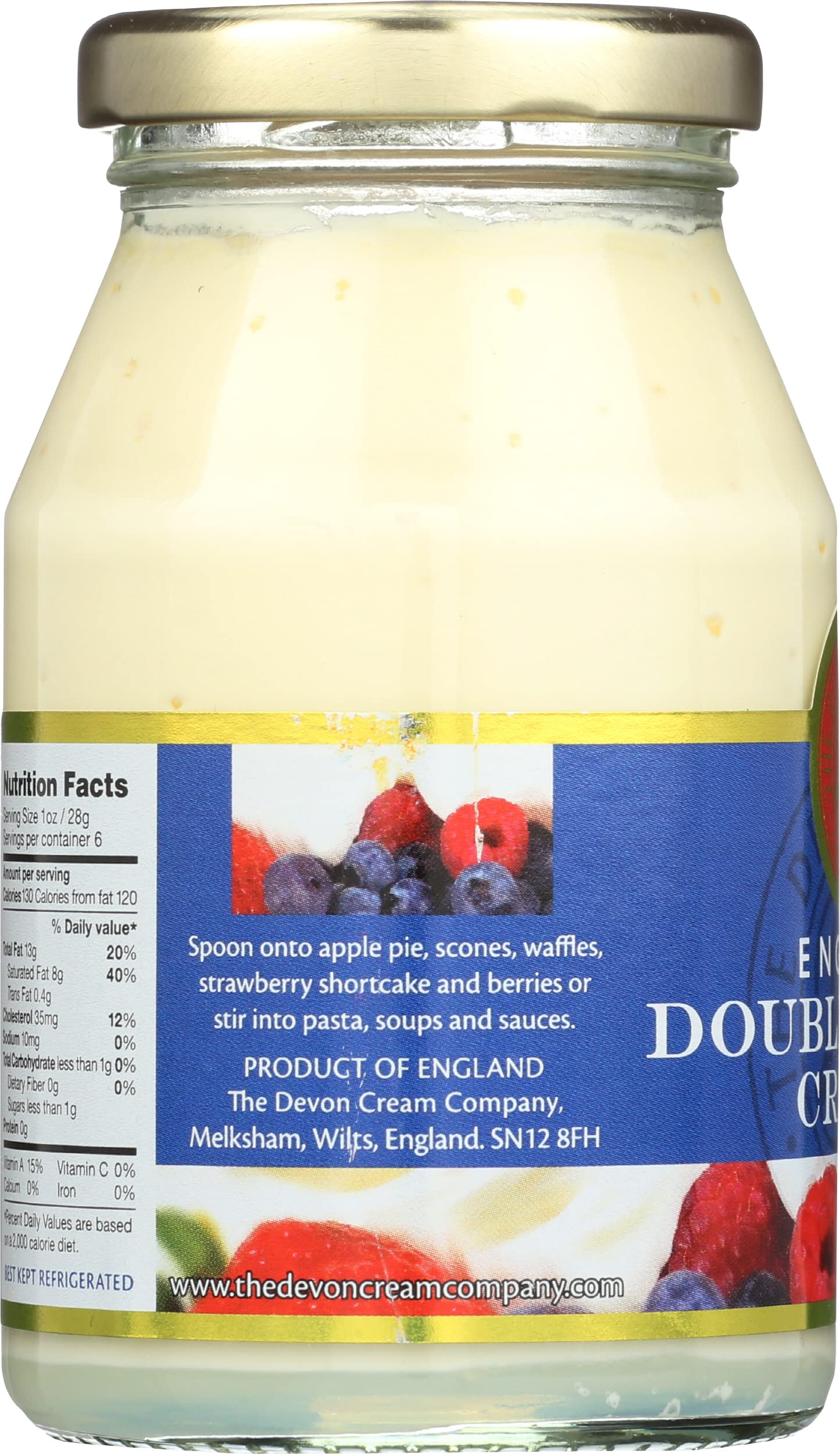 Devon Cream Company jar in hand showing compact 6 oz portion benefit
