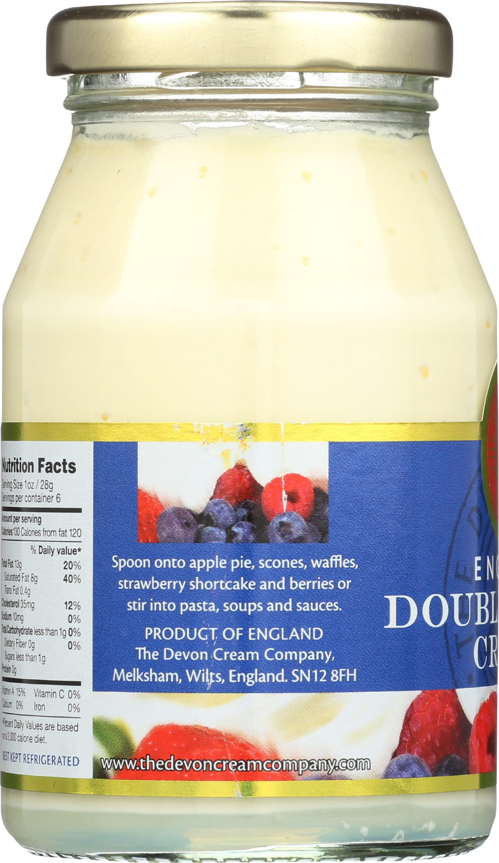 Devon Cream Company jar in hand showing compact 6 oz portion benefit