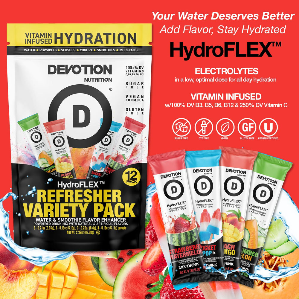Devotion Nutrition HydrofLEX single stick close-up highlighting portable convenience