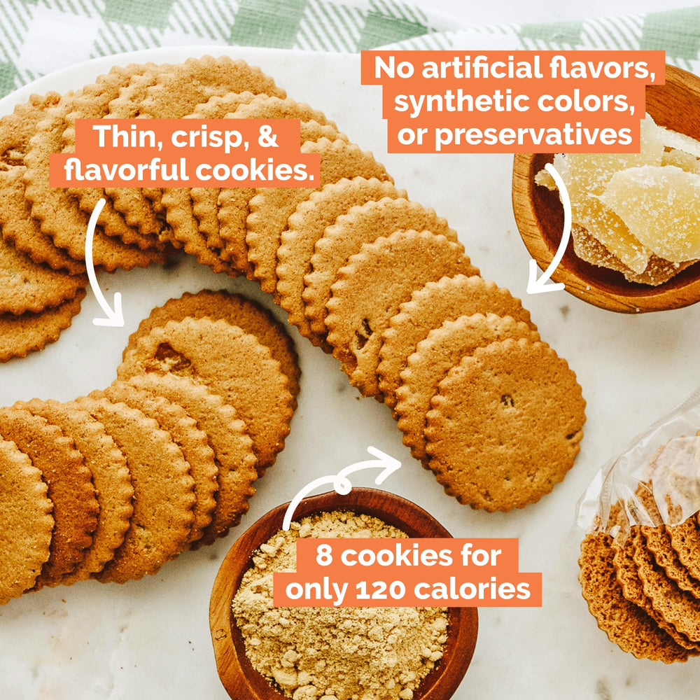 Dewey's Bakery cookie stack close-up highlighting thin crisp layers and snap