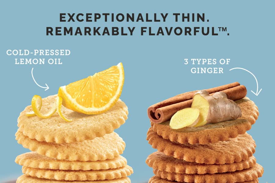 Dewey's Meyer Lemon cookie thin close-up highlighting crisp texture and zesty appeal
