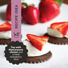 Dewey's detail showing Vanilla Bean cookie surface highlighting real-ingredient benefit