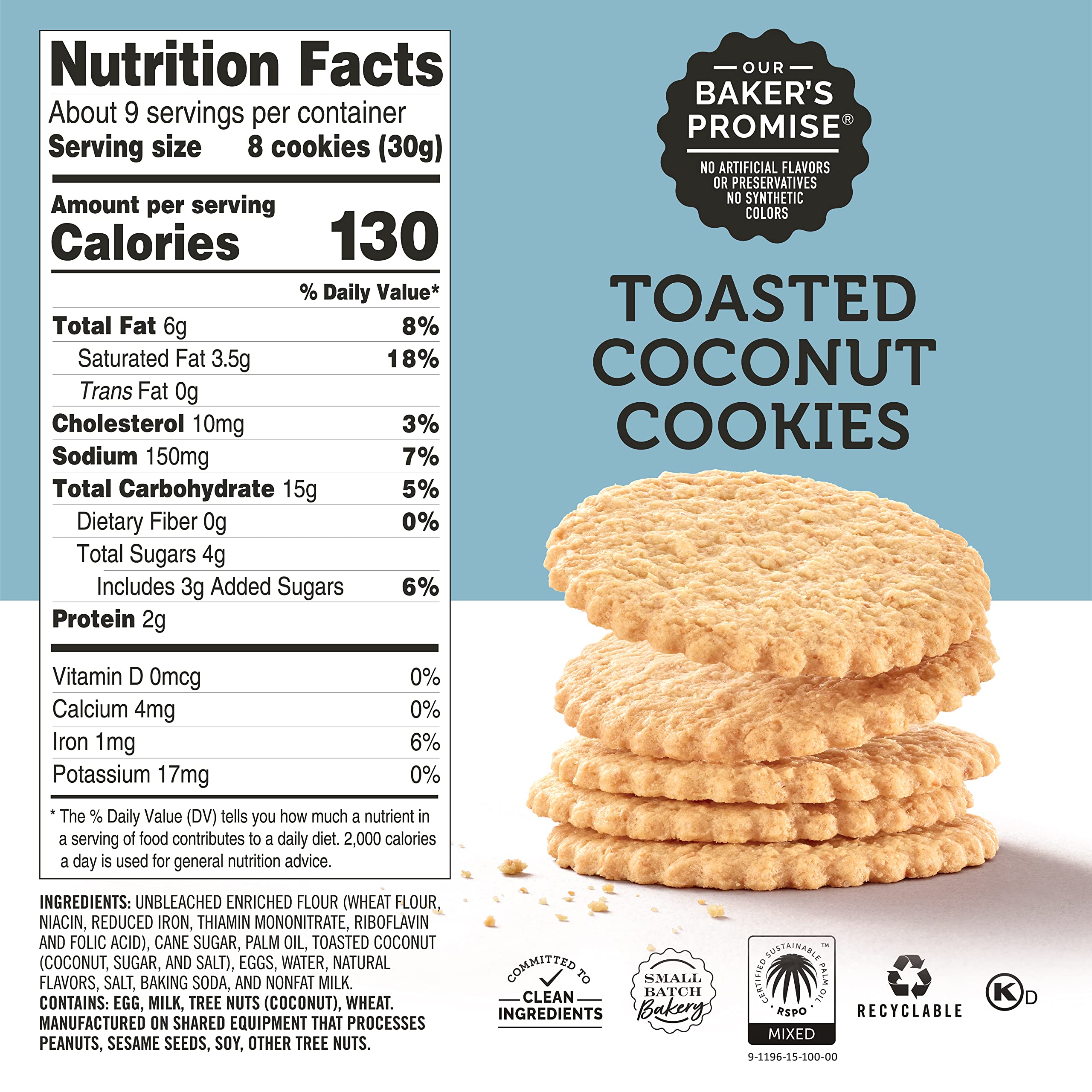 Dewey's cookie beside coffee mug showing scale and portion for sharing convenience