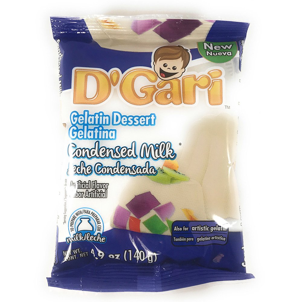 D'Gari close-up of smooth condensed milk gelatin texture highlighting creamy mouthfeel