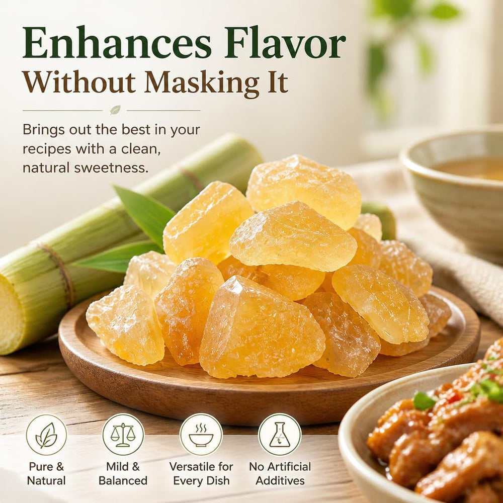 DGYLHBJ crystals texture macro showing coarse grain ideal for simmering broths and syrups
