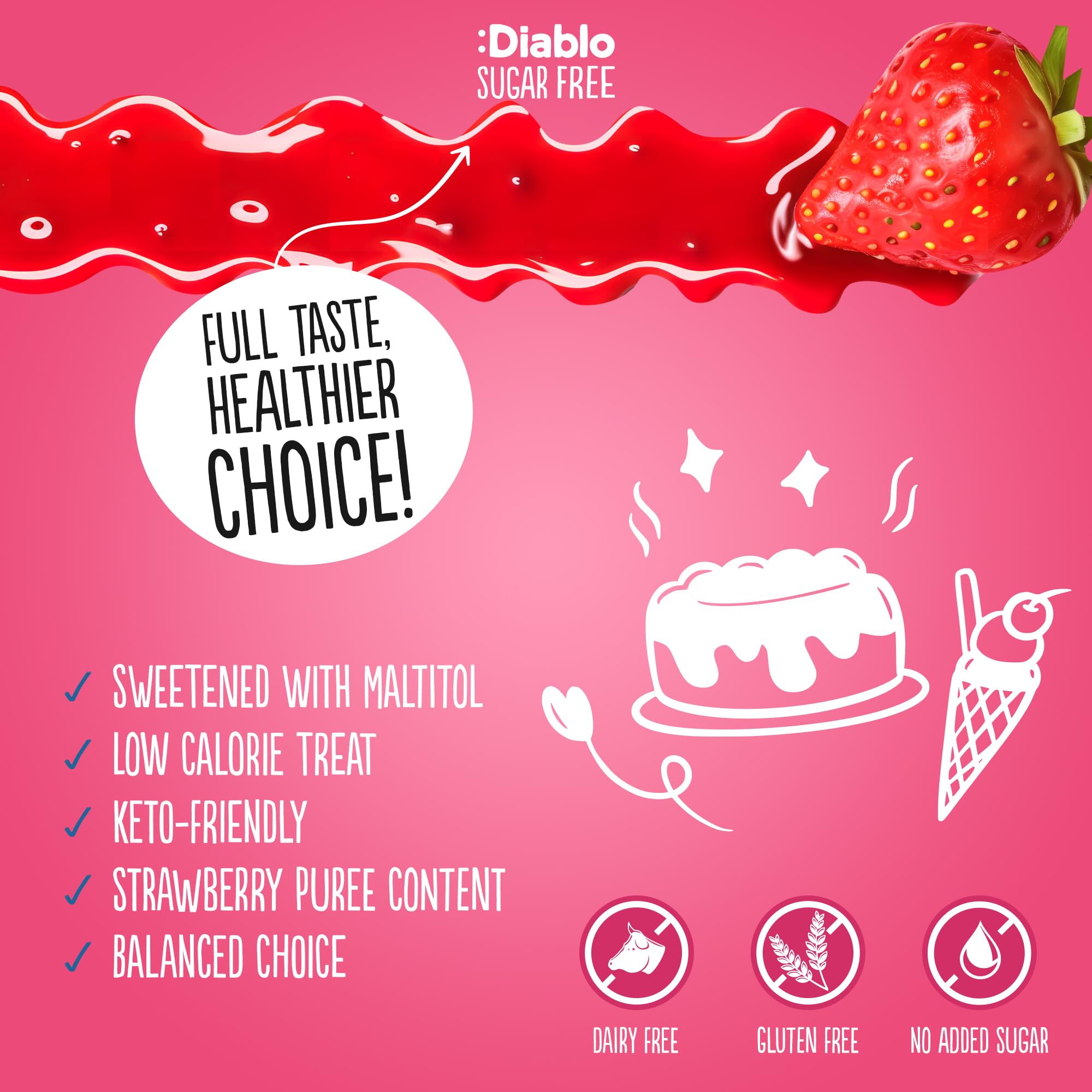Diablo squeeze-top pouring action demonstrating controlled dispense and less mess