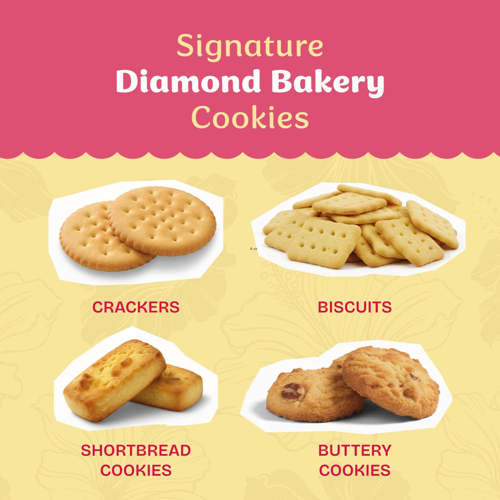 Close-up of Diamond Bakery cracker texture highlighting thin, crisp bake and light salt for balanced crunch
