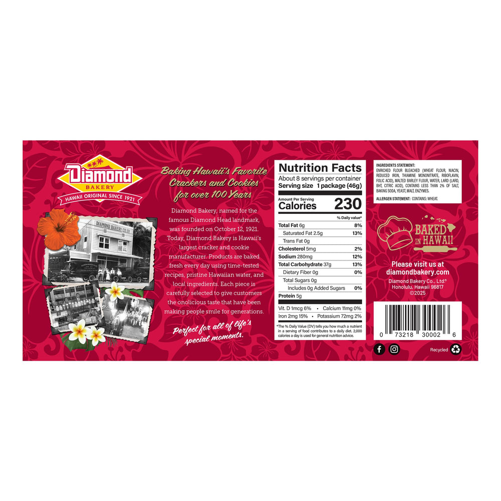 Diamond Bakery portion packs opened to show sealed four-cracker packets, keeps crackers fresh