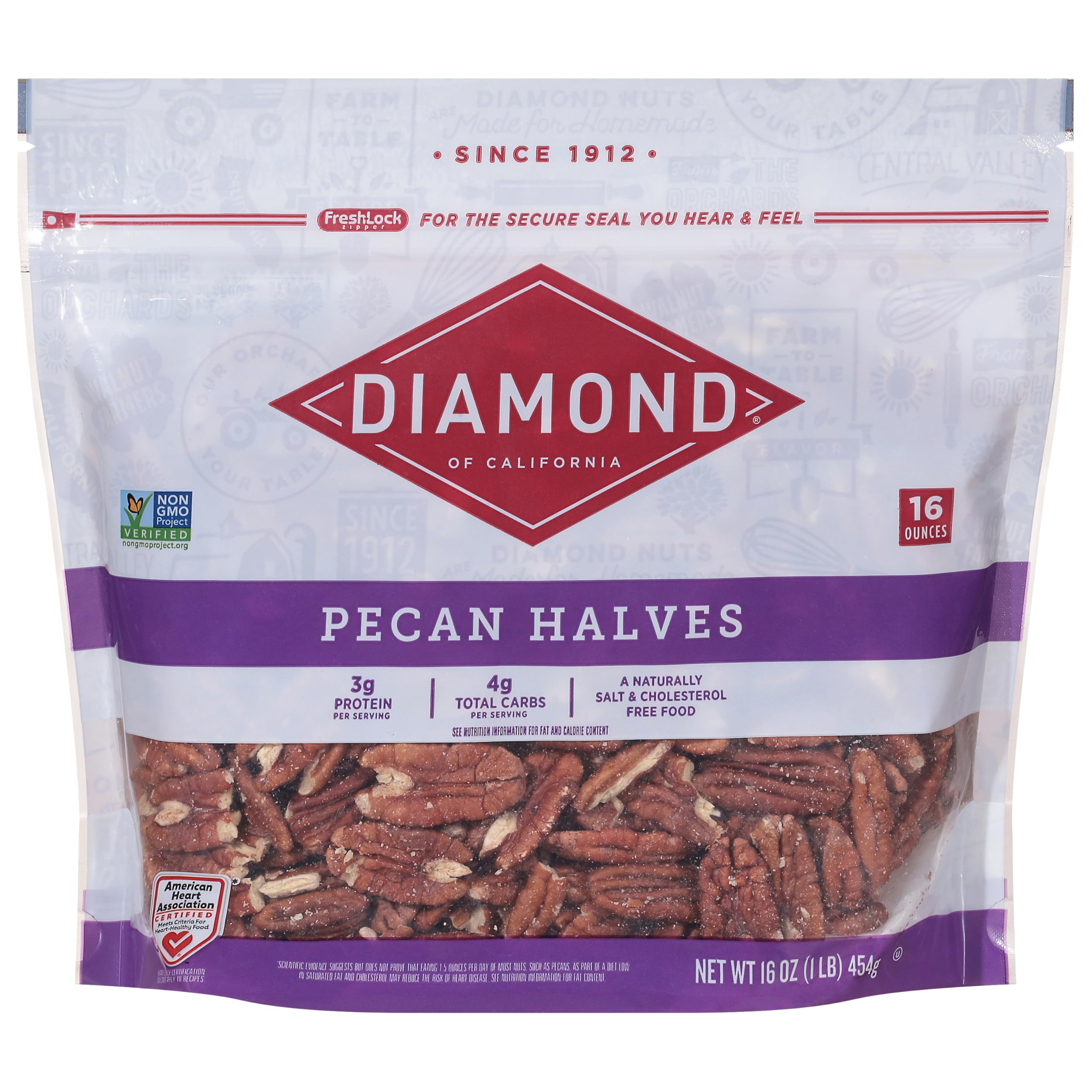 Diamond of California front packaging showing 16 oz bag and brand