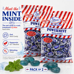 DIANA Power Mint hard candy close-up showing texture and long-lasting flavor