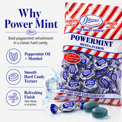 DIANA Power Mint individually wrapped pieces emphasizing hygiene and freshness