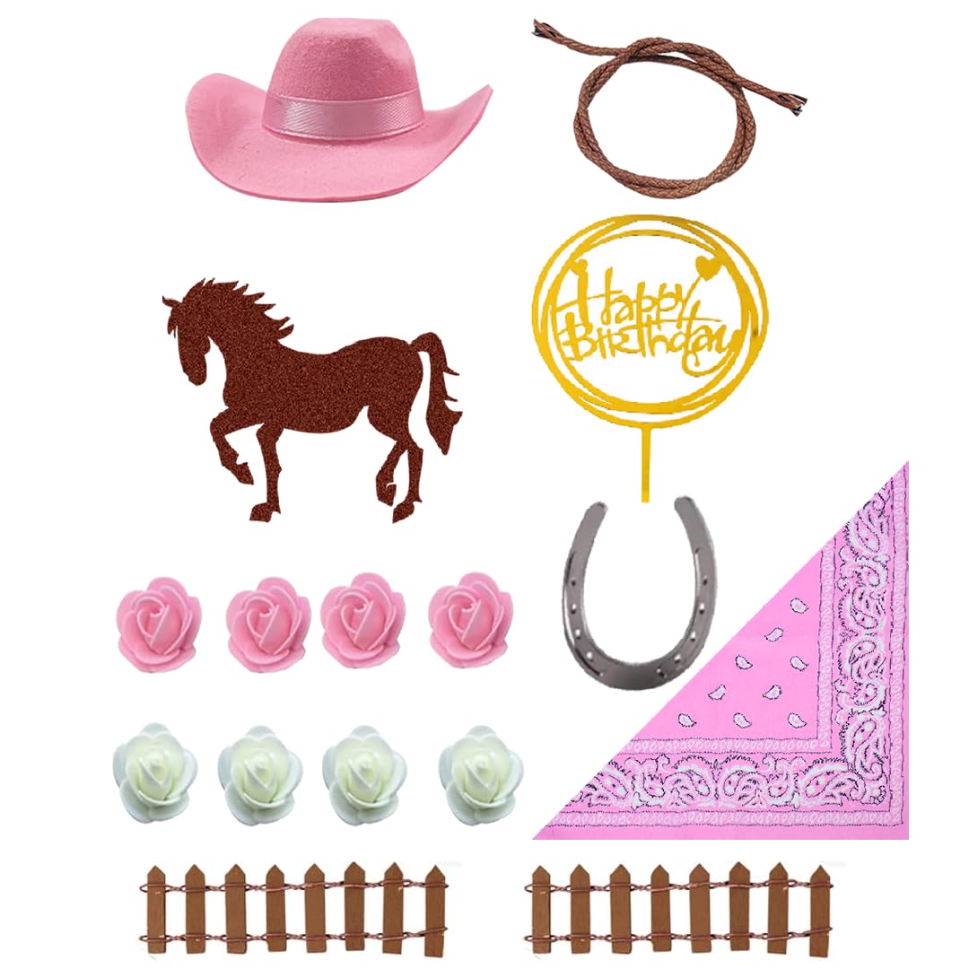 DiDida cowgirl horse topper on frosted cake adds Western charm for photos