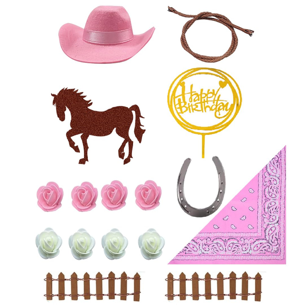 DiDida cowgirl horse topper on frosted cake adds Western charm for photos