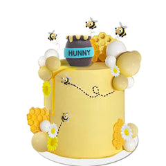 DiDida honey jar front view showing clay jar and bees, ideal for charming cake focal point
