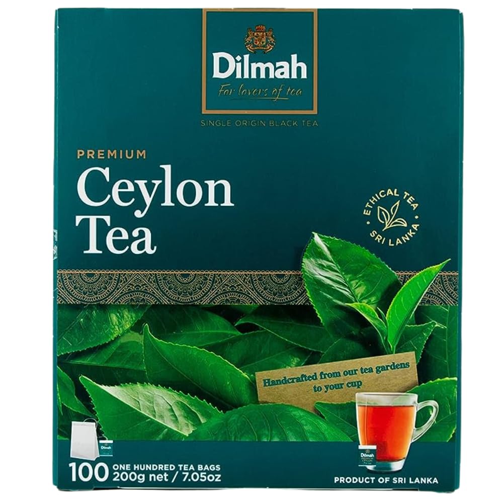 Dilmah loose-leaf texture of broken orange pekoe emphasizing robust flavor benefit