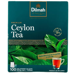 Dilmah loose-leaf texture of broken orange pekoe emphasizing robust flavor benefit