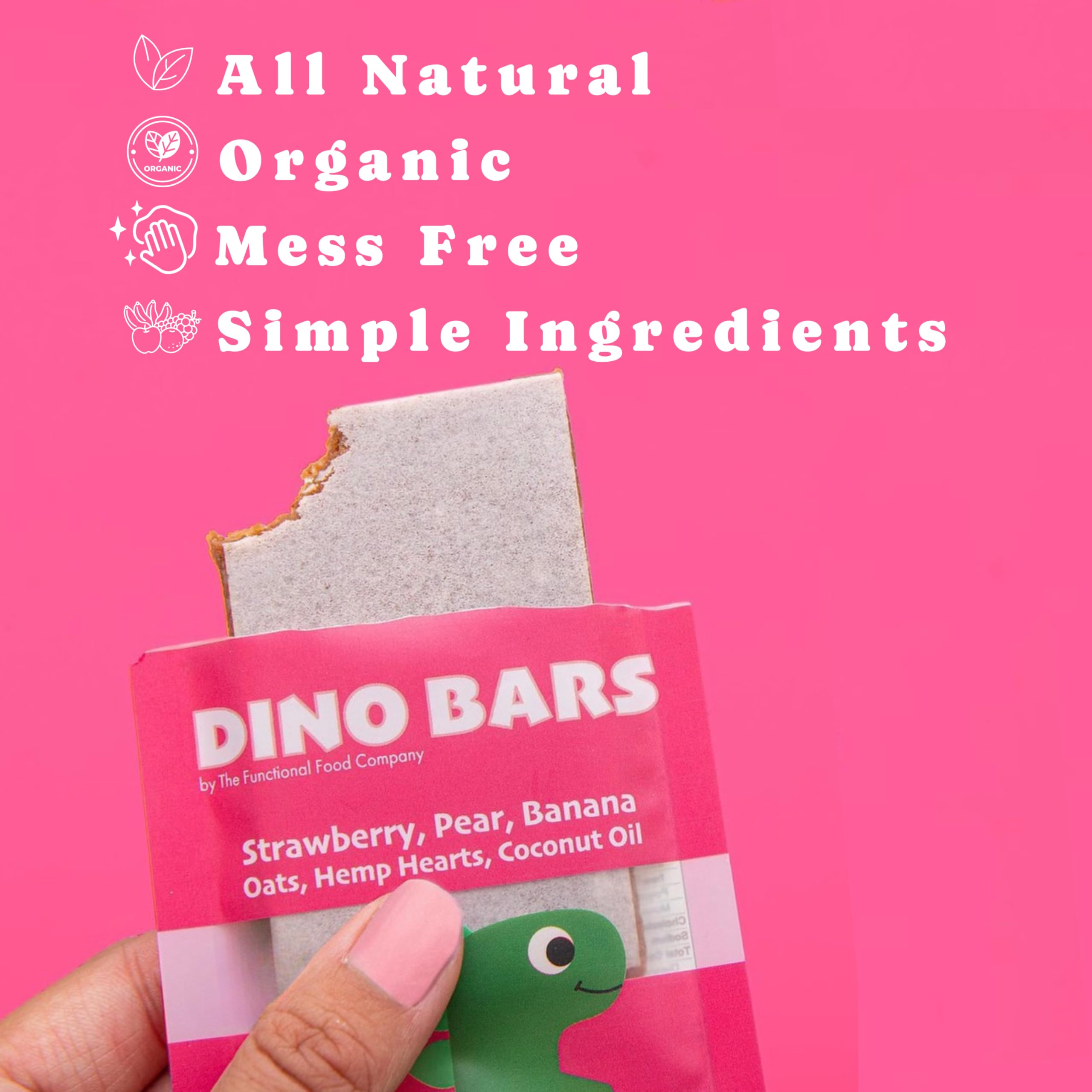 DINO BARS edible paper close-up highlighting mess-free eating benefit