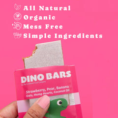 DINO BARS edible paper close-up highlighting mess-free eating benefit