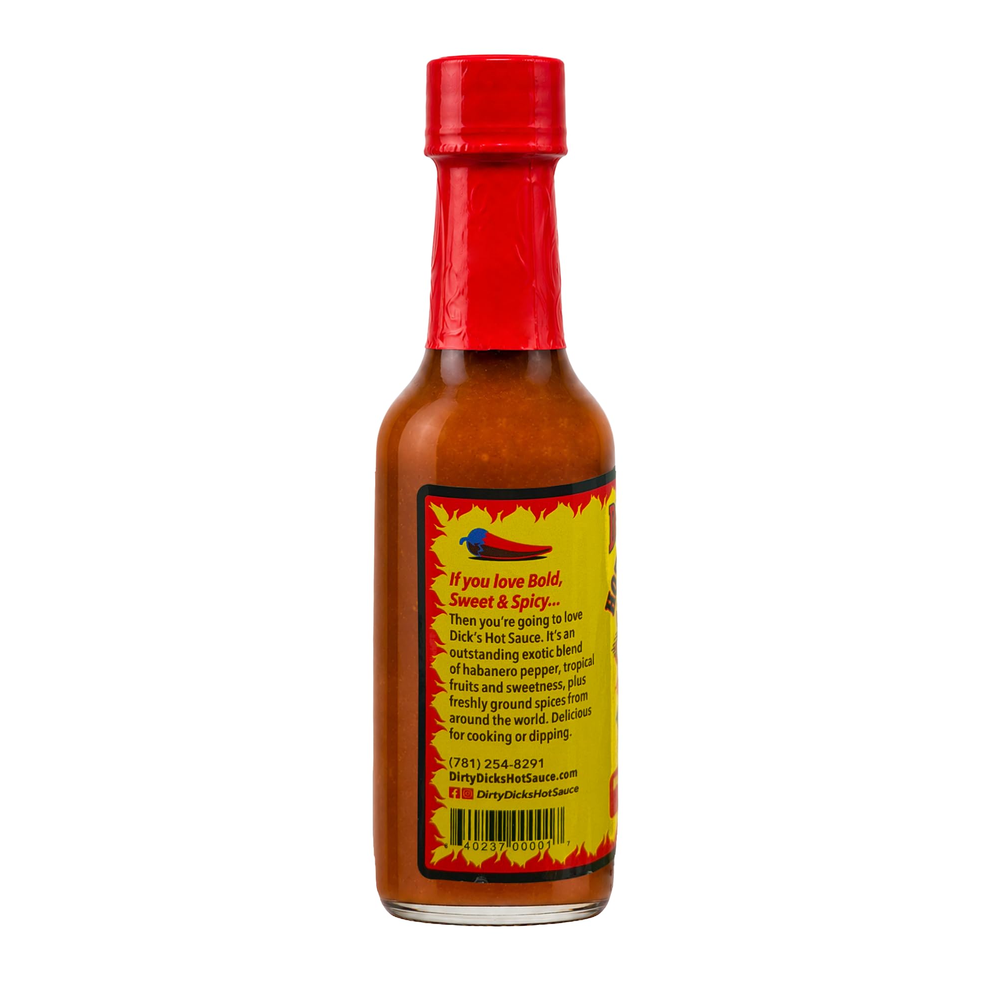 Dirty Dick's label close-up highlighting award badge and ingredients list benefit
