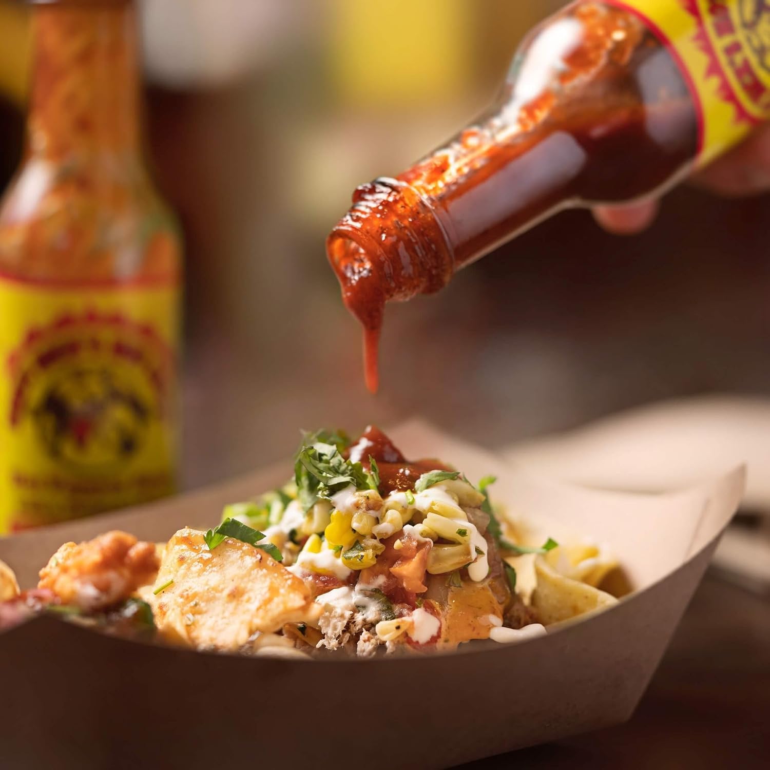 Dirty Dick's drizzled on wings adding bold tropical-sweet heat to appetizer
