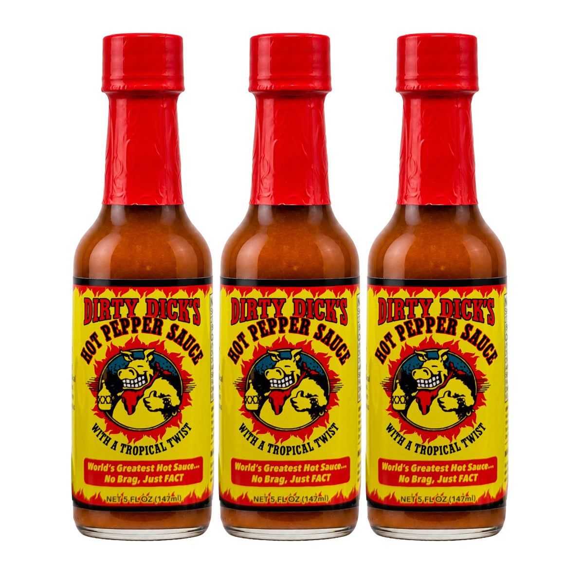 Dirty Dick's front packaging showing bottle and brand for eye-catching shelf appeal