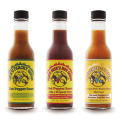 Dirty Dick's trio front packaging showing three bottles and gift-ready box benefit: perfect sampler