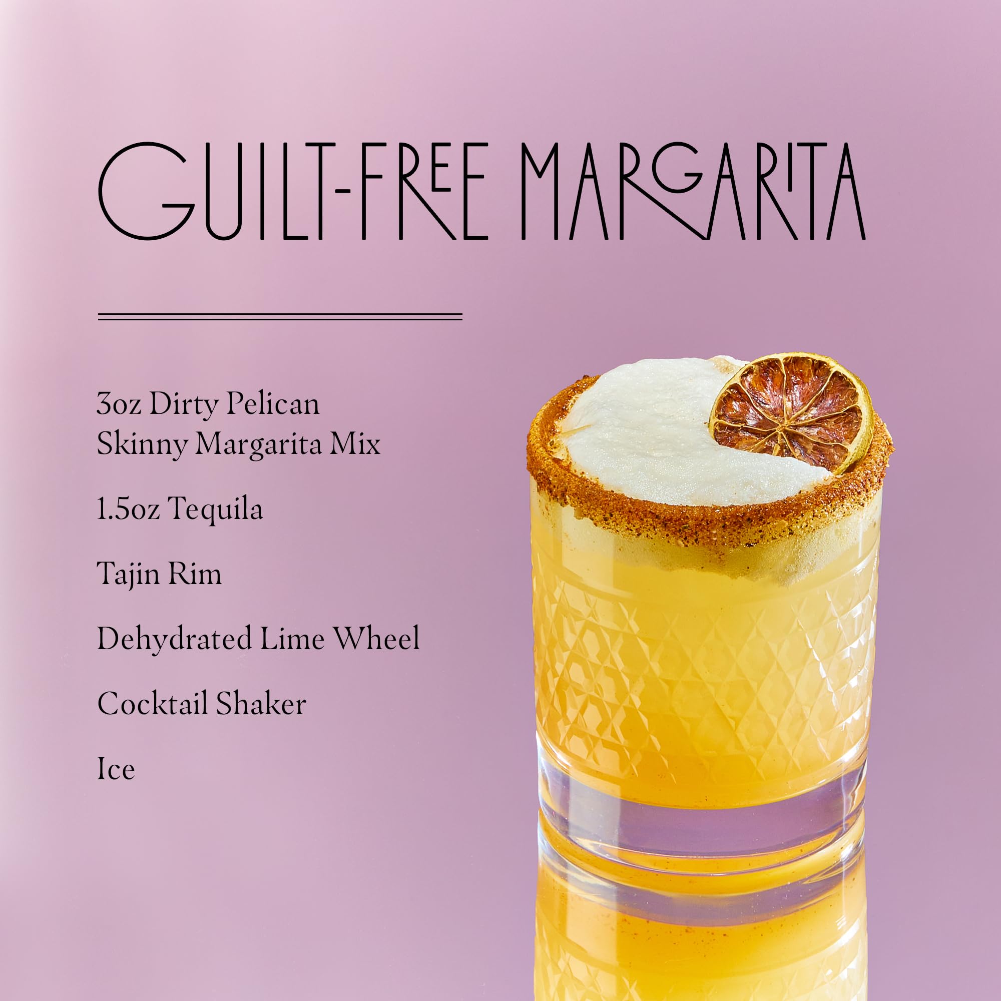 Dirty Pelican mixer texture and citrus ingredients highlighting natural taste