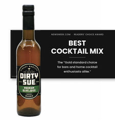 Dirty Sue label close-up showing double-filtered claim and benefits