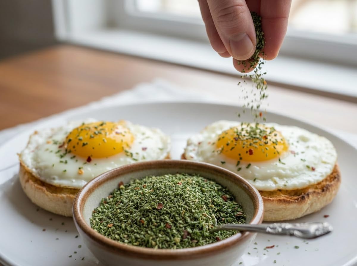 Grilled steak topped with Disco Queen chimichurri, adds vibrant finish